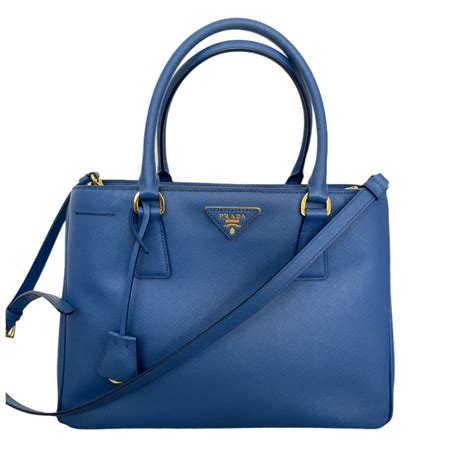 prada blue bag fur